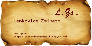Lenkovics Zsinett névjegykártya